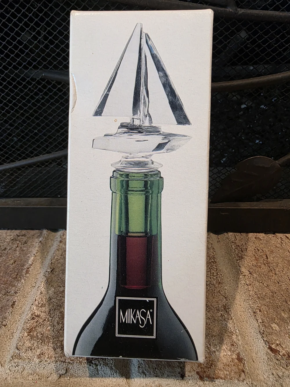Mikasa Glass Regatta Sailboat Wine Bottle Stopper - NEW! Great Gift!